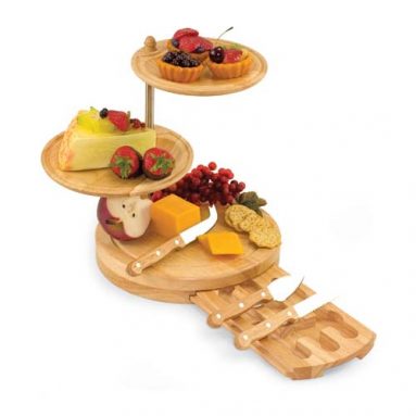 Picnic Time Regalio 10″ 3-Tier Serving Tray Cheese Board