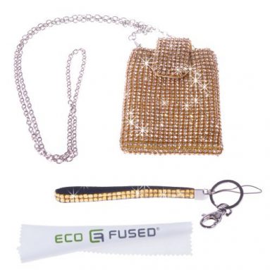 Sparkling Rhinestone Gold Purse for Apple iPhone 5