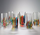 Smithsonian Italian Hand-Painted Crystal Tumblers