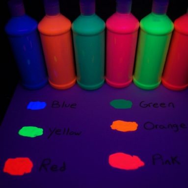 Reactive Fluorescent Tempera Paints