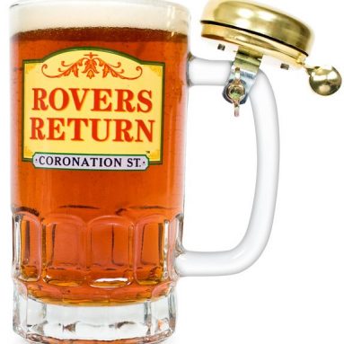 Rovers Return Pint Glass with Bell