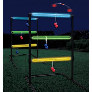 Glow Ladder Toss Game with Glow Sticks
