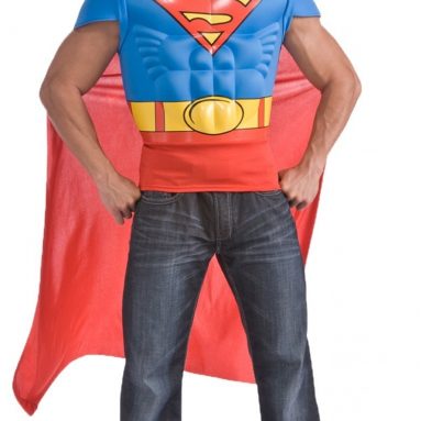 Superman Shirt With Cape Adult Costume