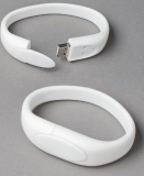 White Wristband USB Flash Memory Drive 16GB