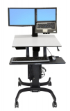 WorkFit-C LCD and Laptop Sit-Stand Workstation