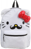 Hello Kitty Black Mustache Reversible Backpack