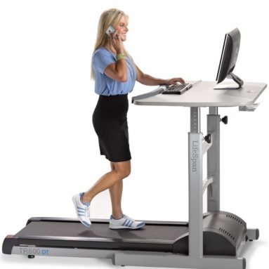 Treadmill + Manual Desk with Bluetooth Display