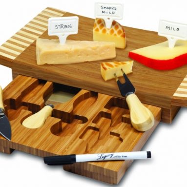 Concavo Bamboo Board and Cheese Tool Set