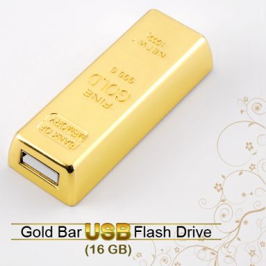 Gold Bar USB Flash Drive – 16 GB