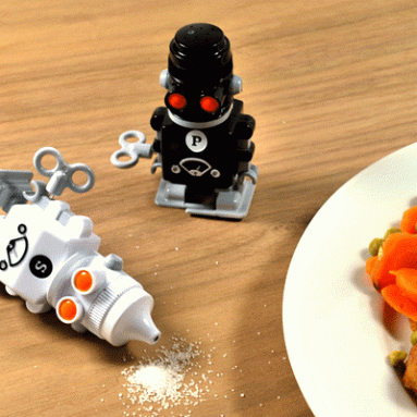 Salt & Pepper Wind Up Robots