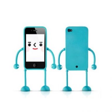 3D Robot Silicone Stand Case Cover for iPhone 4 4G 4S