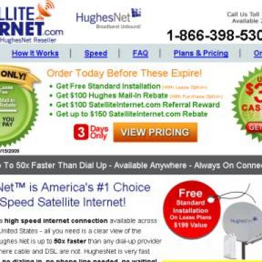High speed internet via satellite