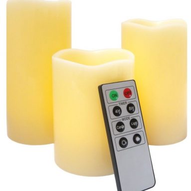 Wax Candles with Timer and Remote Control