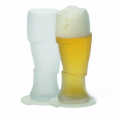 Sliced Cold Beer Glasses Set of 2