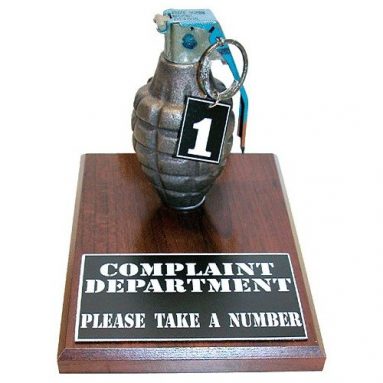 Complaint Department Grenade, “Take A Number”, Desktop Model