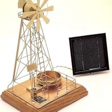 Solar Powered Executive Windmill Handcrafted