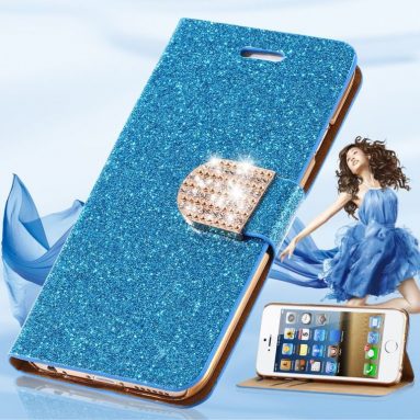 Fashion Glitter Bling Diamond Flip Leather Case For iPhone 7 iPhone 7 Plus
