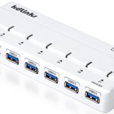 Super Speed USB 3.0 5Gbps 7 Ports Hub w/ Power Adapter