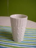 Cable knit ceramic cups