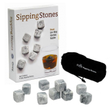 Set of 9 Grey Whisky Chilling Rocks in Gift Box