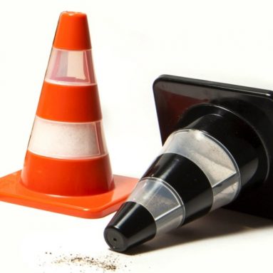Traffic Cone Salt and Pepper Shakers