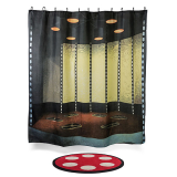 Star Trek Transporter Room Bath Mat and Shower Curtain Set