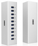 USB 3.0 10-Port Hub with 12V 4A Power Adapter