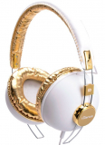 Headband Headphones – White & Gold