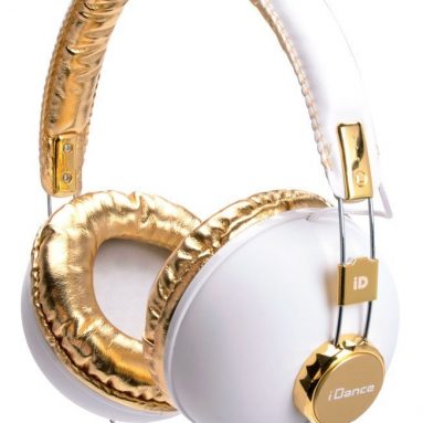 Headband Headphones – White & Gold