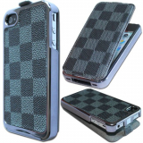 Chrome Flip Leather Case for iPhone 4S