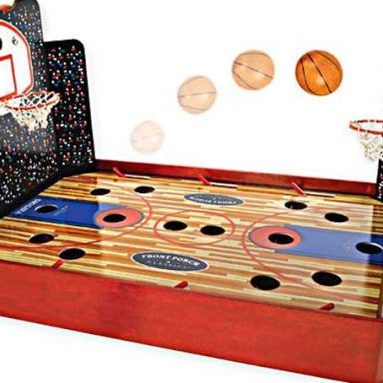 Bas Ket Wooden Nostalgic Table Top Basketball Game