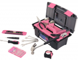 Pink Tools Household Tool Kit with Tool Box