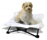 Luxury Fold-Up Faux Polar Bear Fur Dog Travel Bed