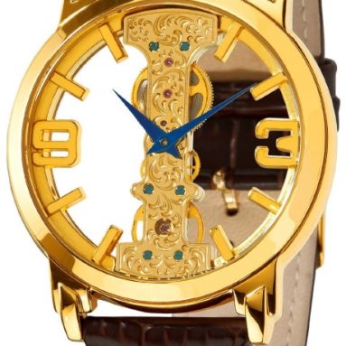 Men’s Skeleton Gold Tone Watch