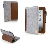 Apple iPad 2/3/4 Wool Felt Portfolio in Grey/Brown