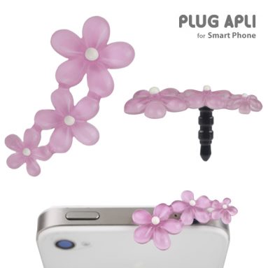 Plug Apli Triple Flower Earphone Jack Accessory