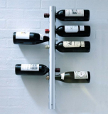 Wall-Mounted Stainless Steel 12-Bottle Wine Rack