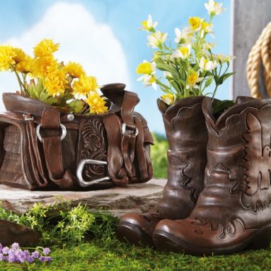 Western Theme Garden Planters