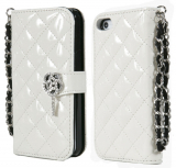 Diamond Quilted Fashion Wallet Case for iPhone 5