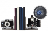 vintage camera bookends