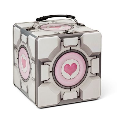Portal 2 Companion Cube Tin Lunch Box