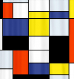 Mondrian Composition A Shower Curtain