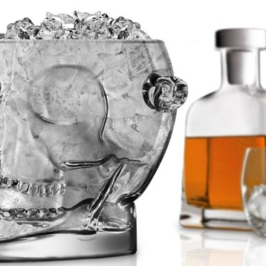 Glass Skull Ice Bucket