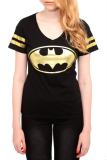 Batman Gold Foil Hockey Girls T-Shirt