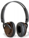 Wooden Headphones with Detachable Fabric Cord and Carry Case