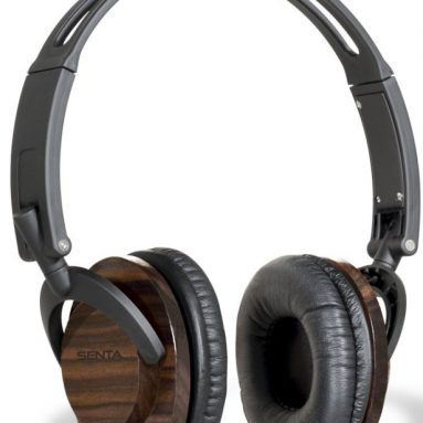 Wooden Headphones with Detachable Fabric Cord and Carry Case