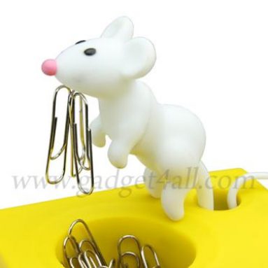 Mouse And Cheese Paper Clips holder + Pen Holder