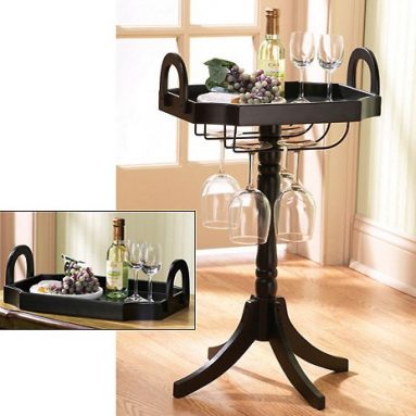Wine Glass Tray Table