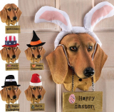 Motion-Activated Barking Dog Holiday Door Sign