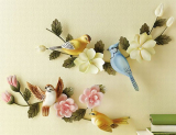 Birds & Flowers Metal Wall Hanging